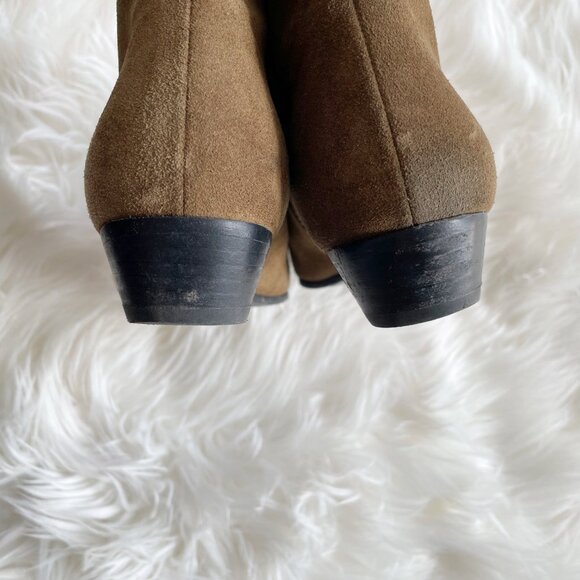 Isabel Marant Tan Taupe Patsha Hey Jude Suede Side Zip Ankle Boots - Picture 5 of 8
